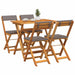 Set bistro cu pernă 5 pcs Ulei Natural Lemn Solid de Acacia - WALTI WALTI