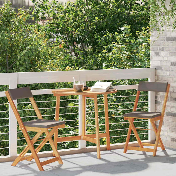Set bistro cu pernă 3 pcs Ulei Natural Lemn Solid de Acacia - WALTI WALTI