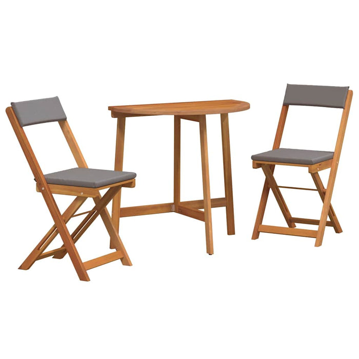 Set bistro cu pernă 3 pcs Ulei Natural Lemn Solid de Acacia - WALTI WALTI