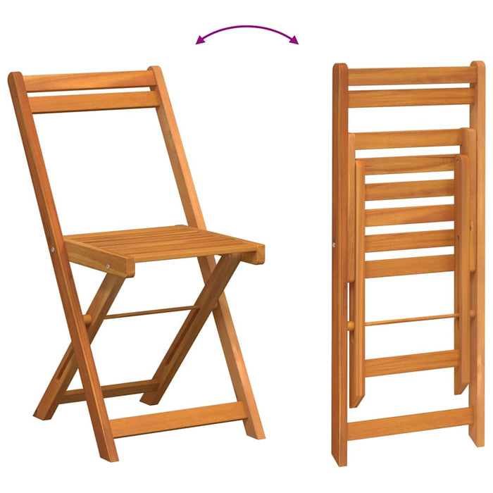 Set bistro cu pernă 3 pcs Ulei Natural Lemn Solid de Acacia - WALTI WALTI