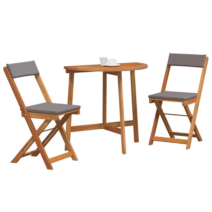Set bistro cu pernă 3 pcs Ulei Natural Lemn Solid de Acacia - WALTI WALTI