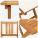 Set bistro cu pernă 3 pcs Ulei Natural Lemn Solid de Acacia - WALTI WALTI