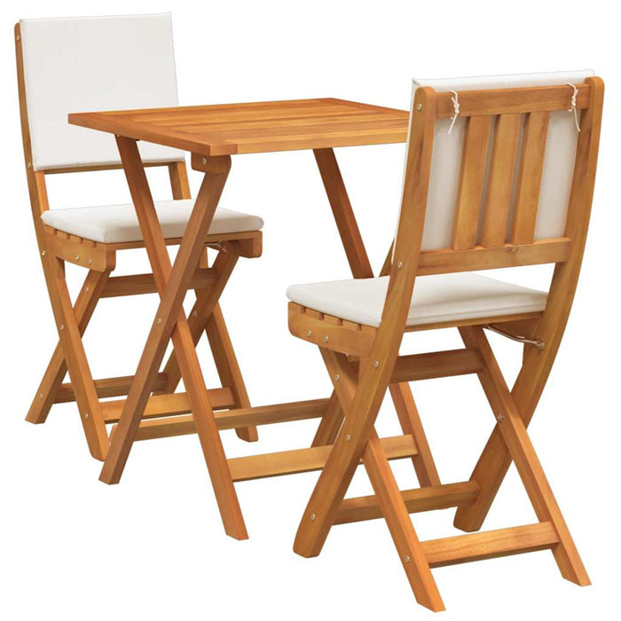 Set bistro cu pernă 3 pcs Ulei Natural Lemn Solid de Acacia - WALTI WALTI