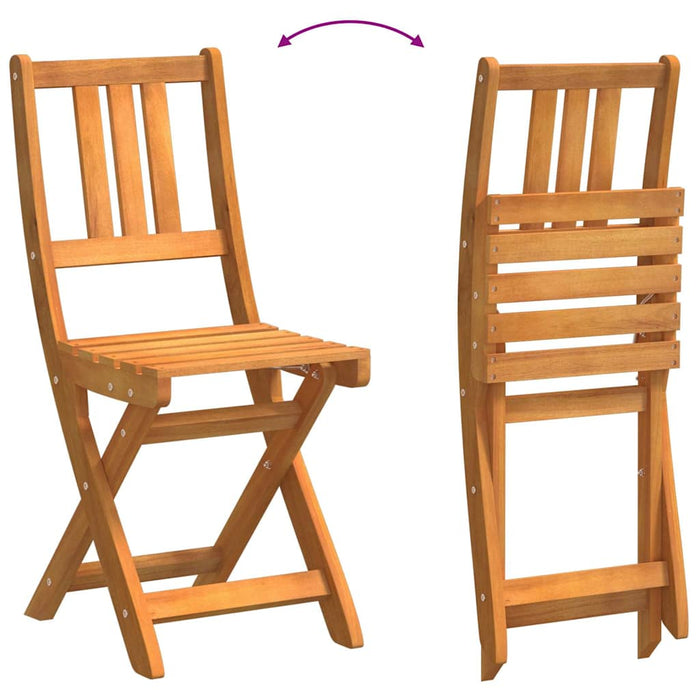 Set bistro cu pernă 3 pcs Ulei Natural Lemn Solid de Acacia - WALTI WALTI