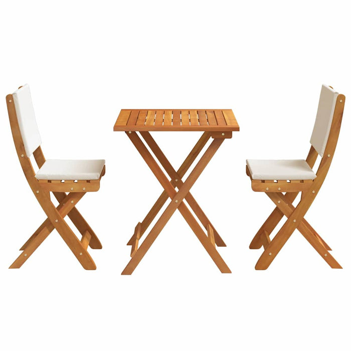 Set bistro cu pernă 3 pcs Ulei Natural Lemn Solid de Acacia - WALTI WALTI