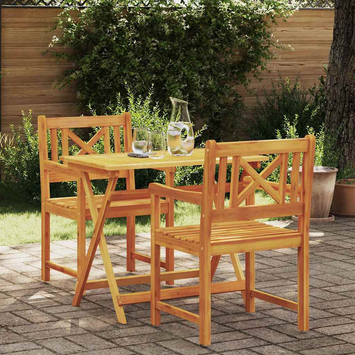 Scaun pentru Grădină 2 pcs 56 x 56 x 90 cm Lemn Solid de Acacia - WALTI WALTI