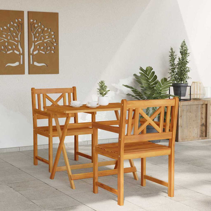 Scaun pentru Grădină 2 pcs 56 x 56 x 90 cm Lemn Solid de Acacia - WALTI WALTI