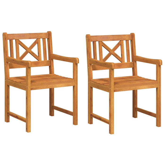 Scaun pentru Grădină 2 pcs 56 x 56 x 90 cm Lemn Solid de Acacia - WALTI WALTI