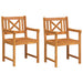 Scaun pentru Grădină 2 pcs 56 x 56 x 90 cm Lemn Solid de Acacia - WALTI WALTI
