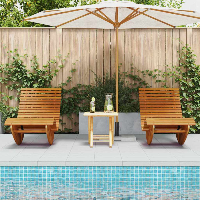 Fotoliu de relaxare 2-persoană 2 pcs Maro 154 x 60 x 74 cm - WALTI WALTI