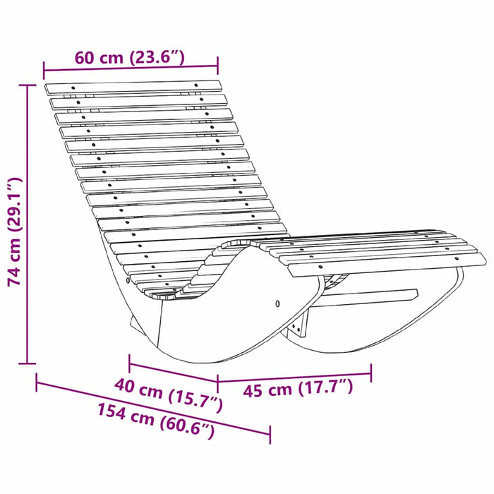Fotoliu de relaxare 2-persoană 2 pcs Maro 154 x 60 x 74 cm - WALTI WALTI
