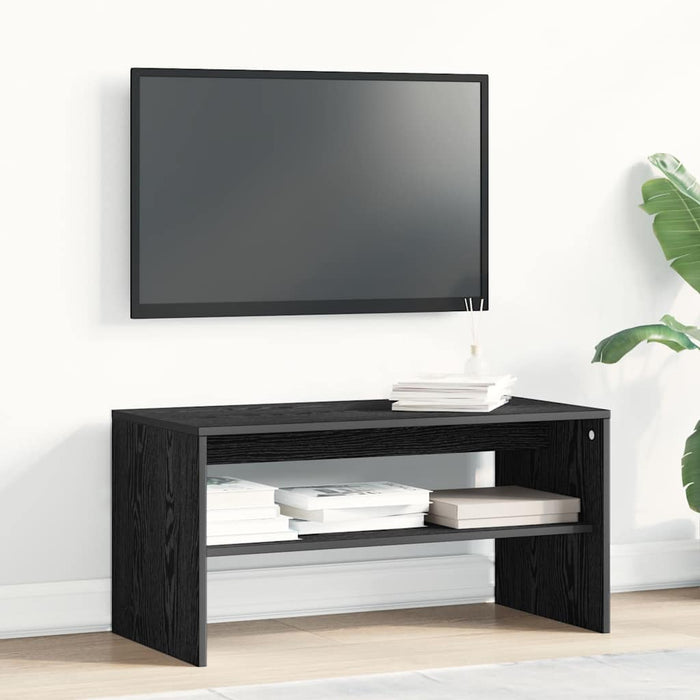 Dulap TV Stejar Negru 80x40x40 cm Lemn prelucrat - WALTI WALTI