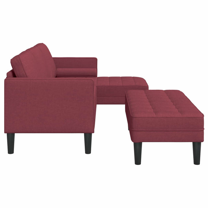 Set de canapea cu pernă 2 pcs Roșu Vin Poliester - WALTI WALTI