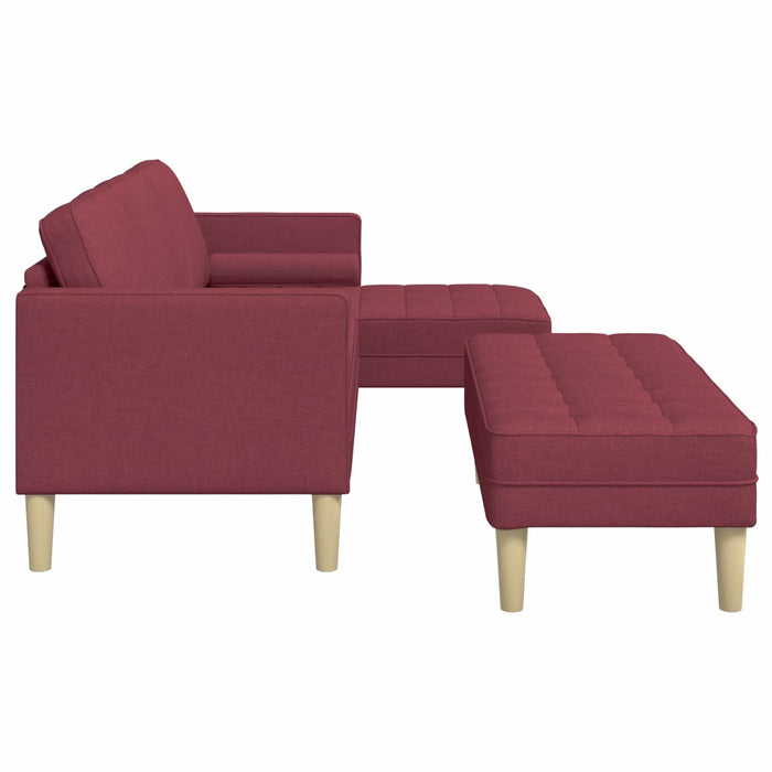 Set de canapea cu pernă 2 pcs Roșu Vin Poliester - WALTI WALTI