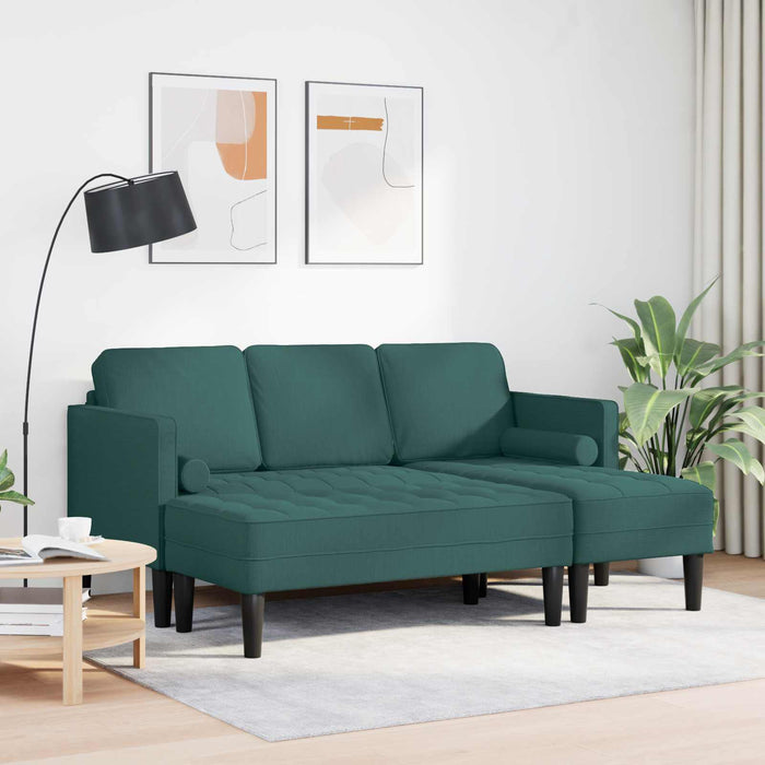 Set de canapea cu pernă 2 pcs Verde închis Poliester - WALTI WALTI