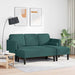 Set de canapea cu pernă 2 pcs Verde închis Poliester - WALTI WALTI