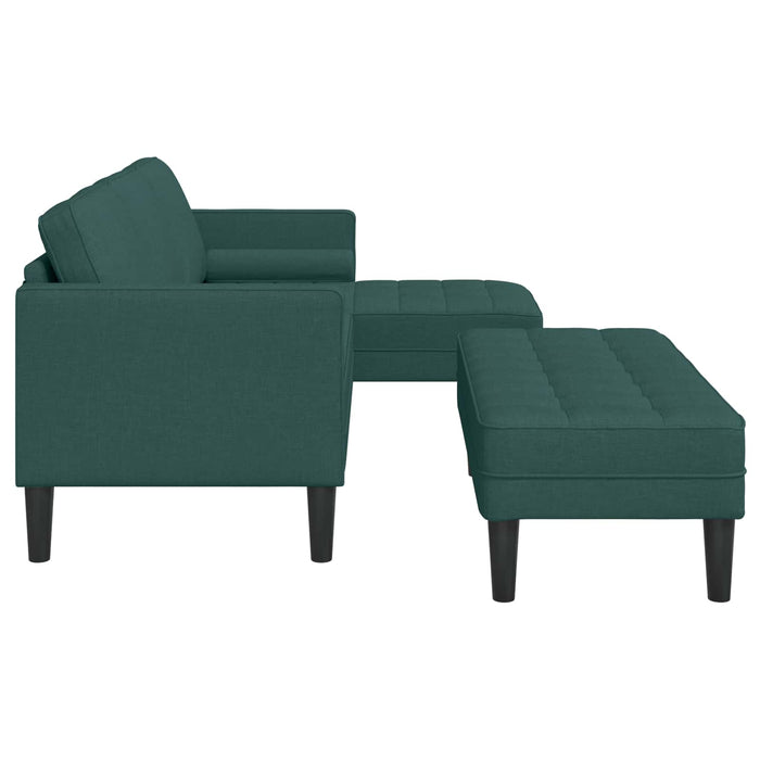Set de canapea cu pernă 2 pcs Verde închis Poliester - WALTI WALTI