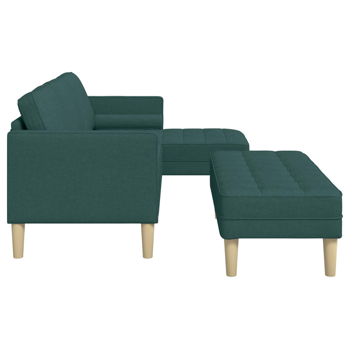 Set de canapea cu pernă 2 pcs Verde închis Poliester - WALTI WALTI