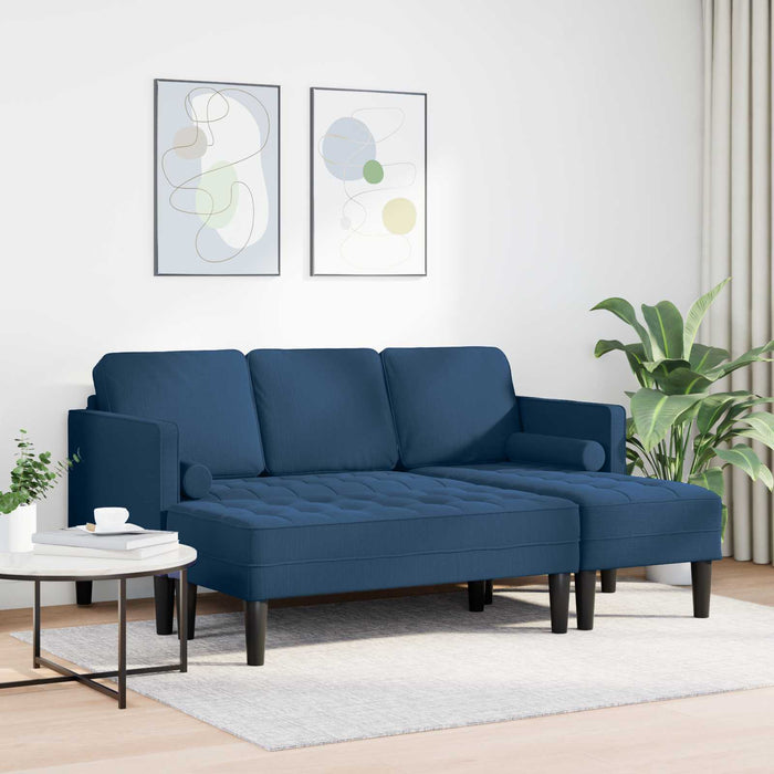 Set de canapea cu pernă 2 pcs albastru Poliester - WALTI WALTI