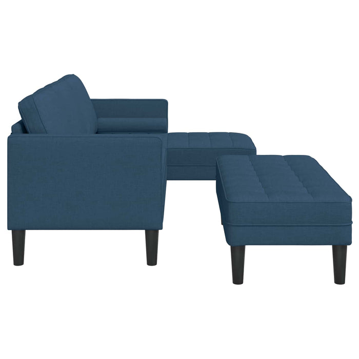 Set de canapea cu pernă 2 pcs albastru Poliester - WALTI WALTI