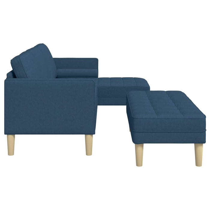 Set de canapea cu pernă 2 pcs albastru Poliester - WALTI WALTI