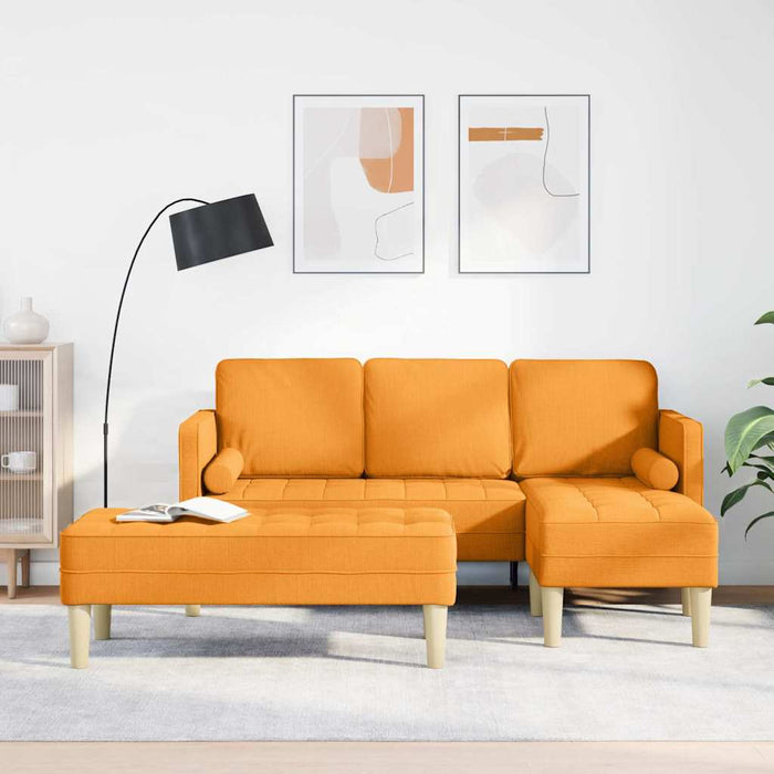 Set de canapea cu pernă 2 pcs Galben Întunecat Poliester - WALTI WALTI
