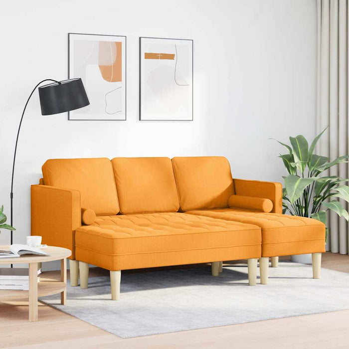 Set de canapea cu pernă 2 pcs Galben Întunecat Poliester - WALTI WALTI