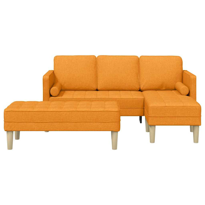 Set de canapea cu pernă 2 pcs Galben Întunecat Poliester - WALTI WALTI