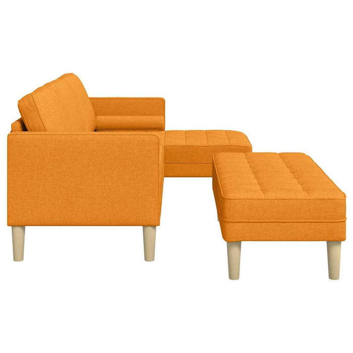 Set de canapea cu pernă 2 pcs Galben Întunecat Poliester - WALTI WALTI