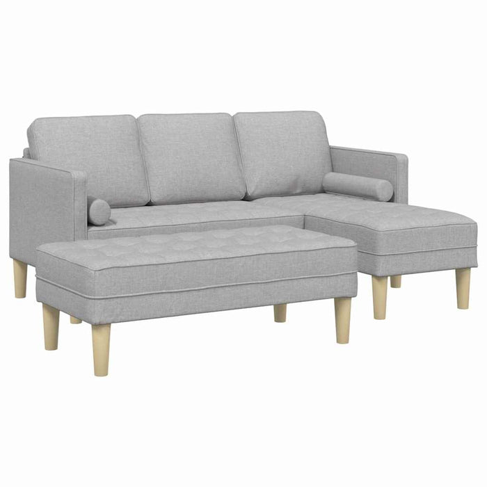 Set de canapea cu pernă 2 pcs Gri nori Poliester - WALTI WALTI