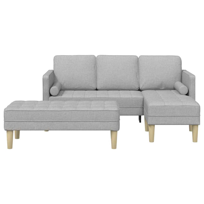 Set de canapea cu pernă 2 pcs Gri nori Poliester - WALTI WALTI