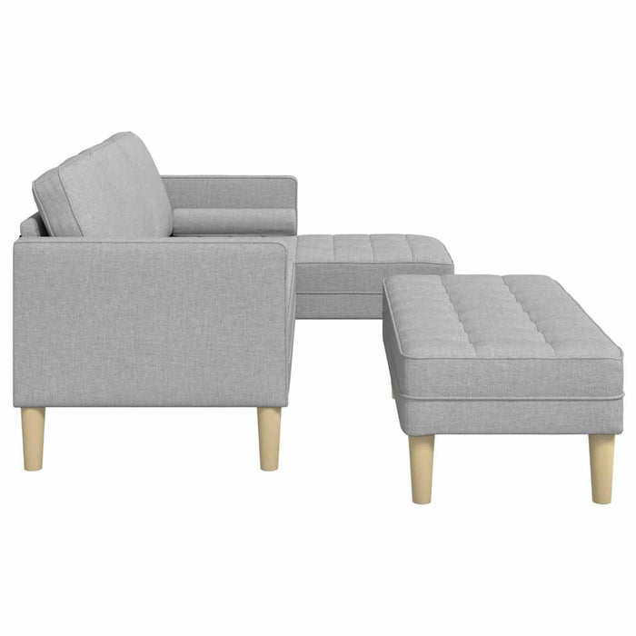Set de canapea cu pernă 2 pcs Gri nori Poliester - WALTI WALTI