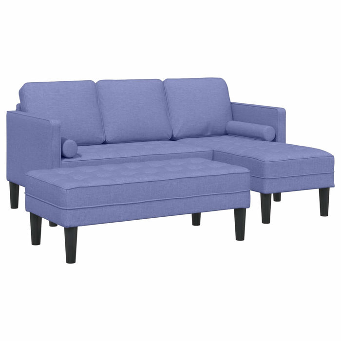 Set de canapea cu pernă 2 pcs Albastru Jeans Poliester - WALTI WALTI