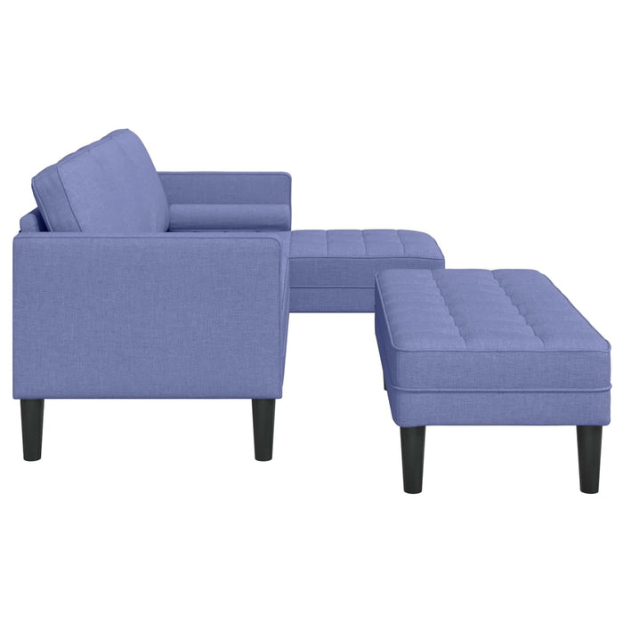 Set de canapea cu pernă 2 pcs Albastru Jeans Poliester - WALTI WALTI