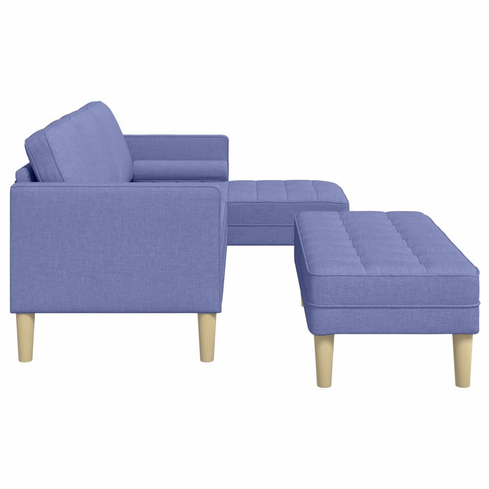 Set de canapea cu pernă 2 pcs Albastru Jeans Poliester - WALTI WALTI