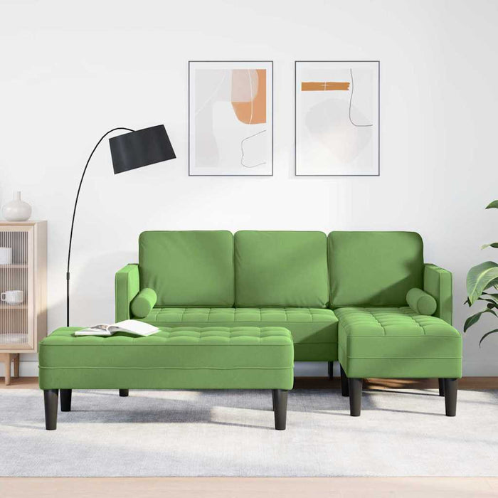 Set de canapea 2 pcs Lysegrønn 173 x 131 x 67 cm Catifea - WALTI WALTI