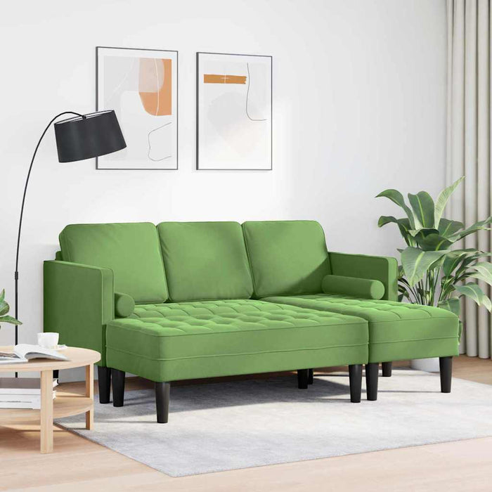 Set de canapea 2 pcs Lysegrønn 173 x 131 x 67 cm Catifea - WALTI WALTI