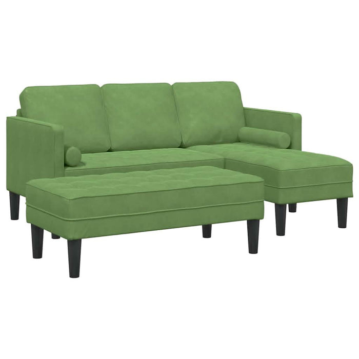 Set de canapea 2 pcs Lysegrønn 173 x 131 x 67 cm Catifea - WALTI WALTI