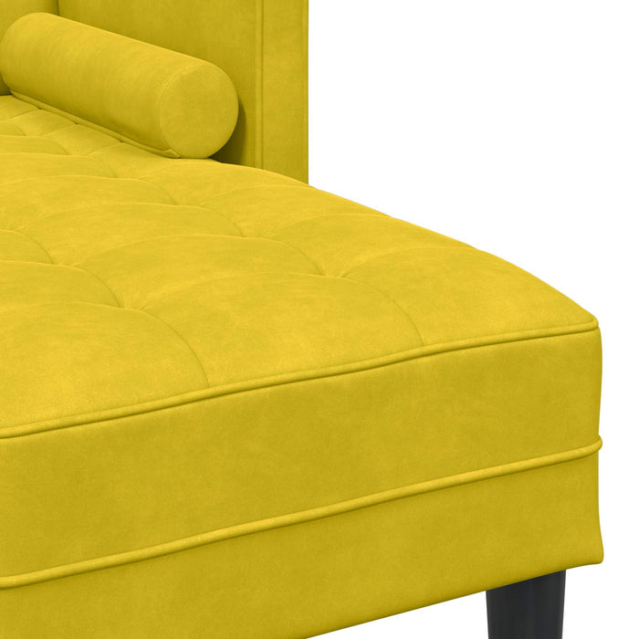 Set de canapea cu pernă 2 pcs Galben Poliester - WALTI WALTI