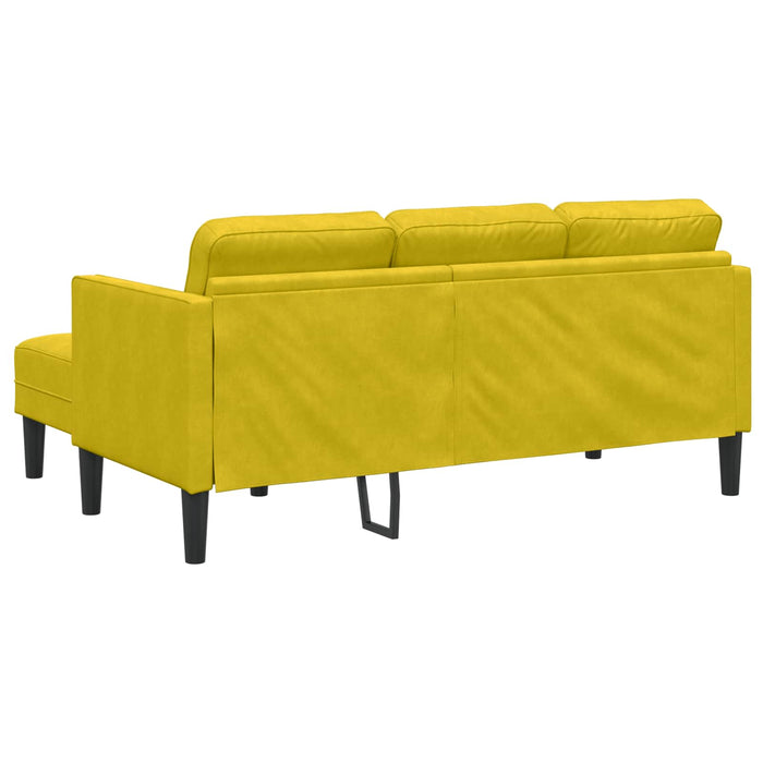 Set de canapea cu pernă 2 pcs Galben Poliester - WALTI WALTI