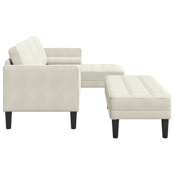 Set de canapea cu pernă 2 pcs Crem Poliester - WALTI WALTI