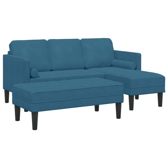 Set de canapea cu pernă 2 pcs albastru Poliester - WALTI WALTI