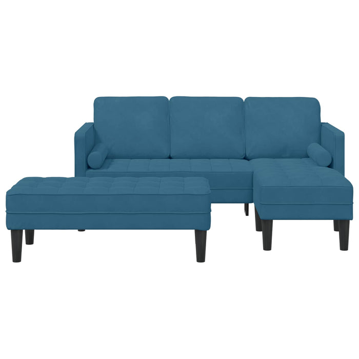 Set de canapea cu pernă 2 pcs albastru Poliester - WALTI WALTI
