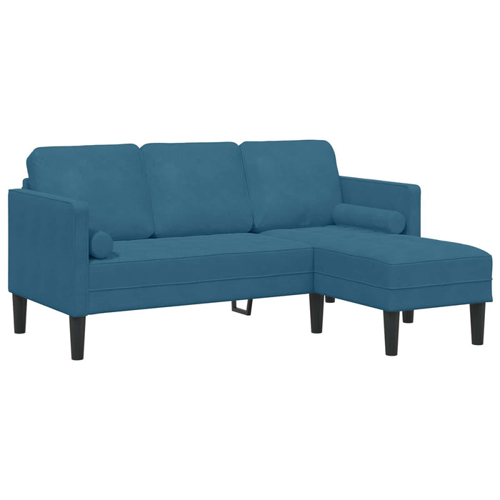 Set de canapea cu pernă 2 pcs albastru Poliester - WALTI WALTI