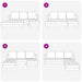 Set de canapea cu pernă 2 pcs albastru Poliester - WALTI WALTI