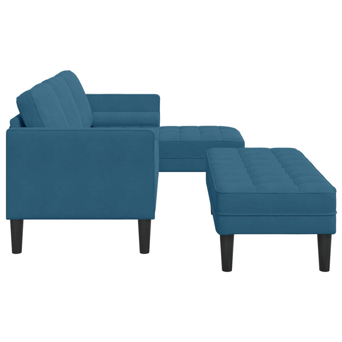 Set de canapea cu pernă 2 pcs albastru Poliester - WALTI WALTI