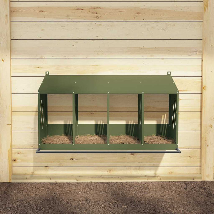 Cuibă pentru pui cu 4 compartimente, metal verde măsline - WALTI WALTI