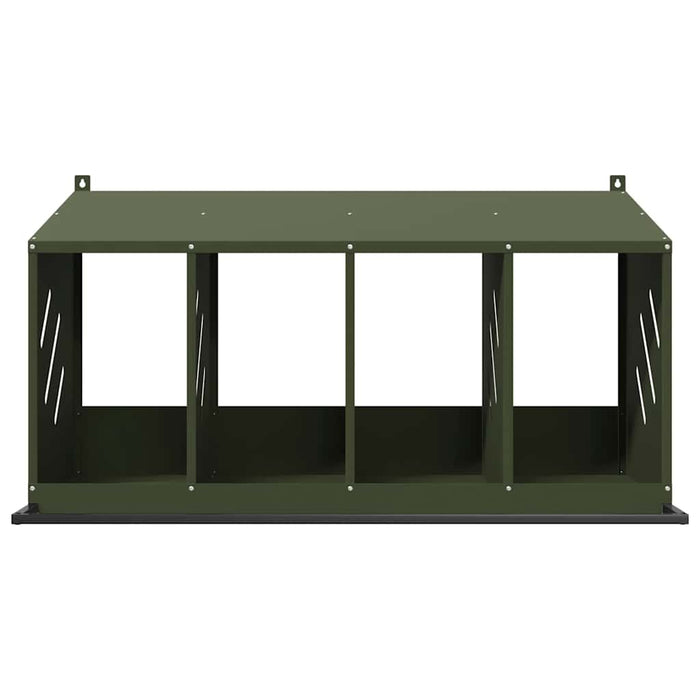 Cuibă pentru pui cu 4 compartimente, metal verde măsline - WALTI WALTI
