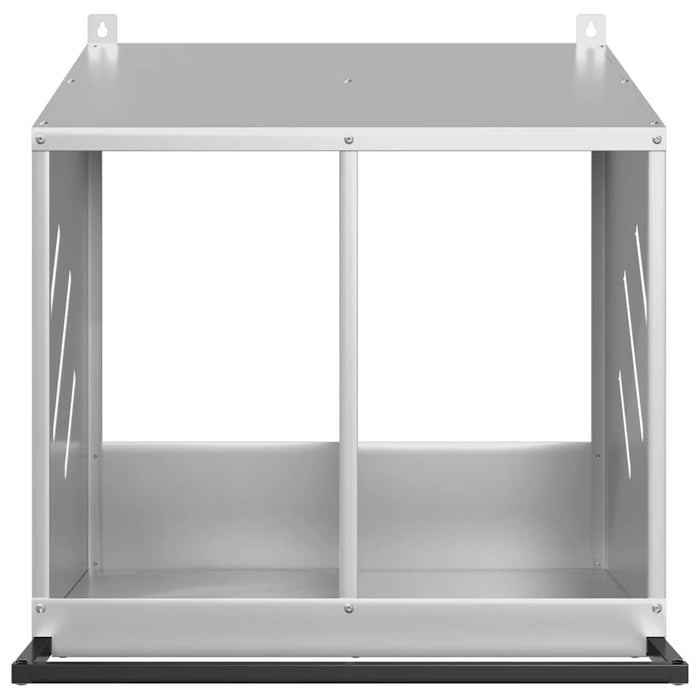 Cutie pentru pui cu 2 compartimente, metal argintiu galvanizat - WALTI WALTI