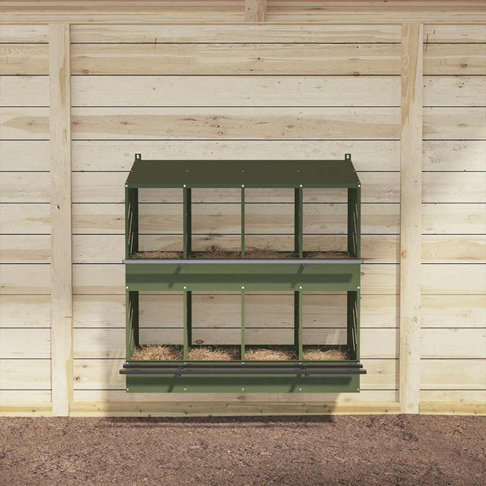 Cuibă pentru pui cu 8 compartimente, metal verde măsline - WALTI WALTI